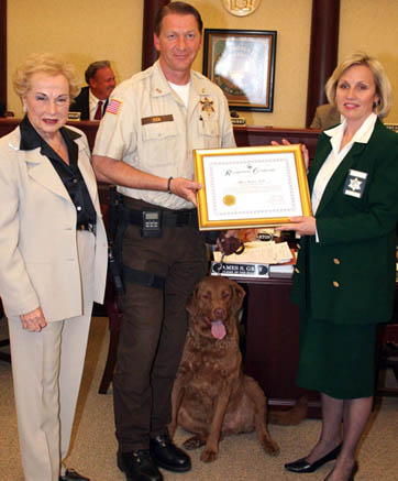 Freeholder Director Burry presents a proclamation